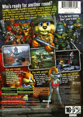 Conker Live & Reloaded (USA) box cover back